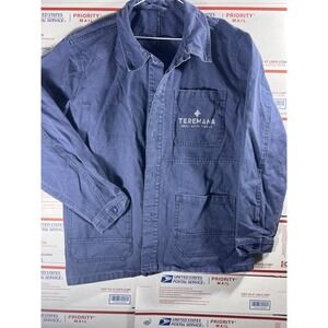 Teremana Chore Jacket Coat Sz L/XL Distressed Vintage Look Blue